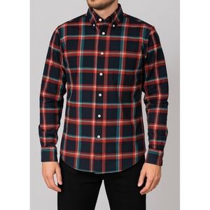 NWT Goodfellow & Co Mens Plaid Button Down Shirt - Size‎ MED Long Sleeve